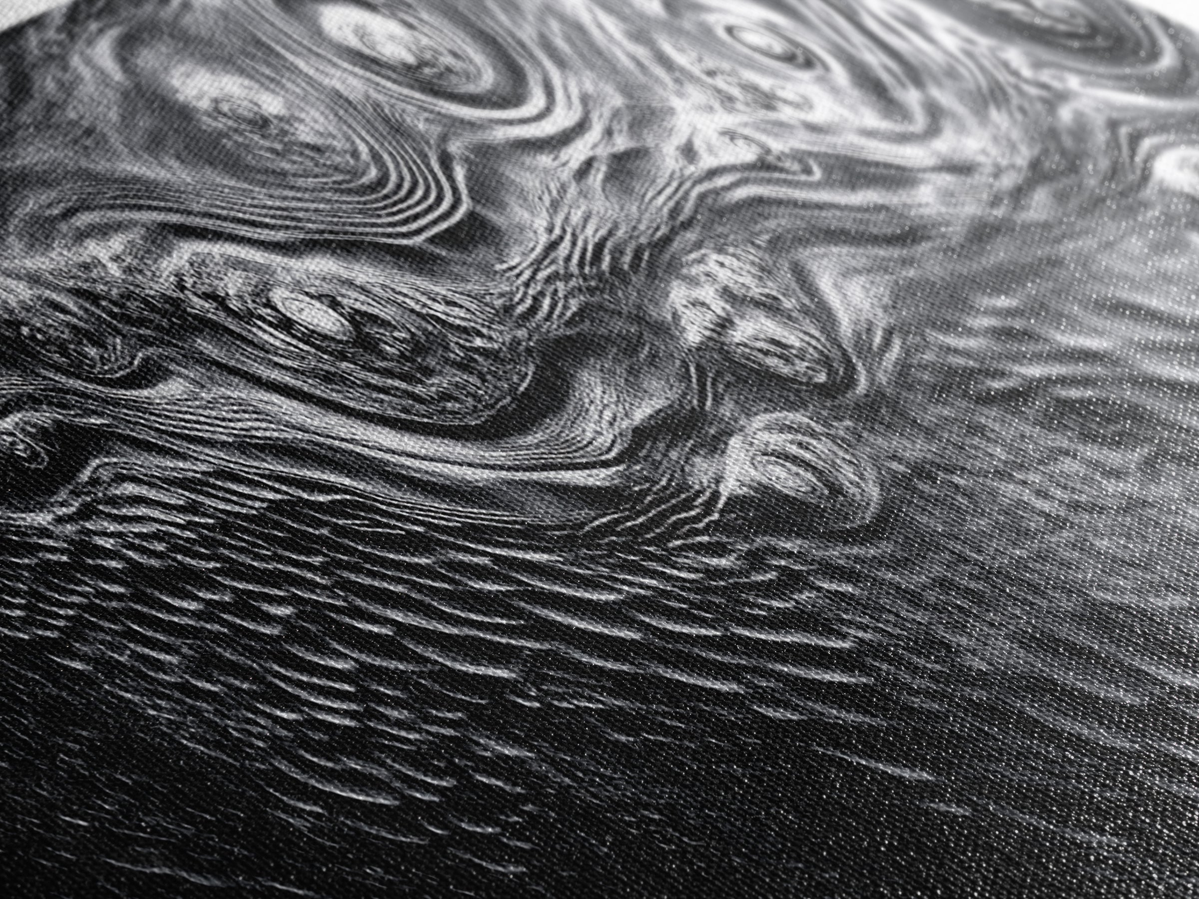 Liquid Texture Waves, Abstract Water Photography, Monochrome Art, Framed Canvas Print, Modern Living Room Wall Art, Nature-Inspired Decor