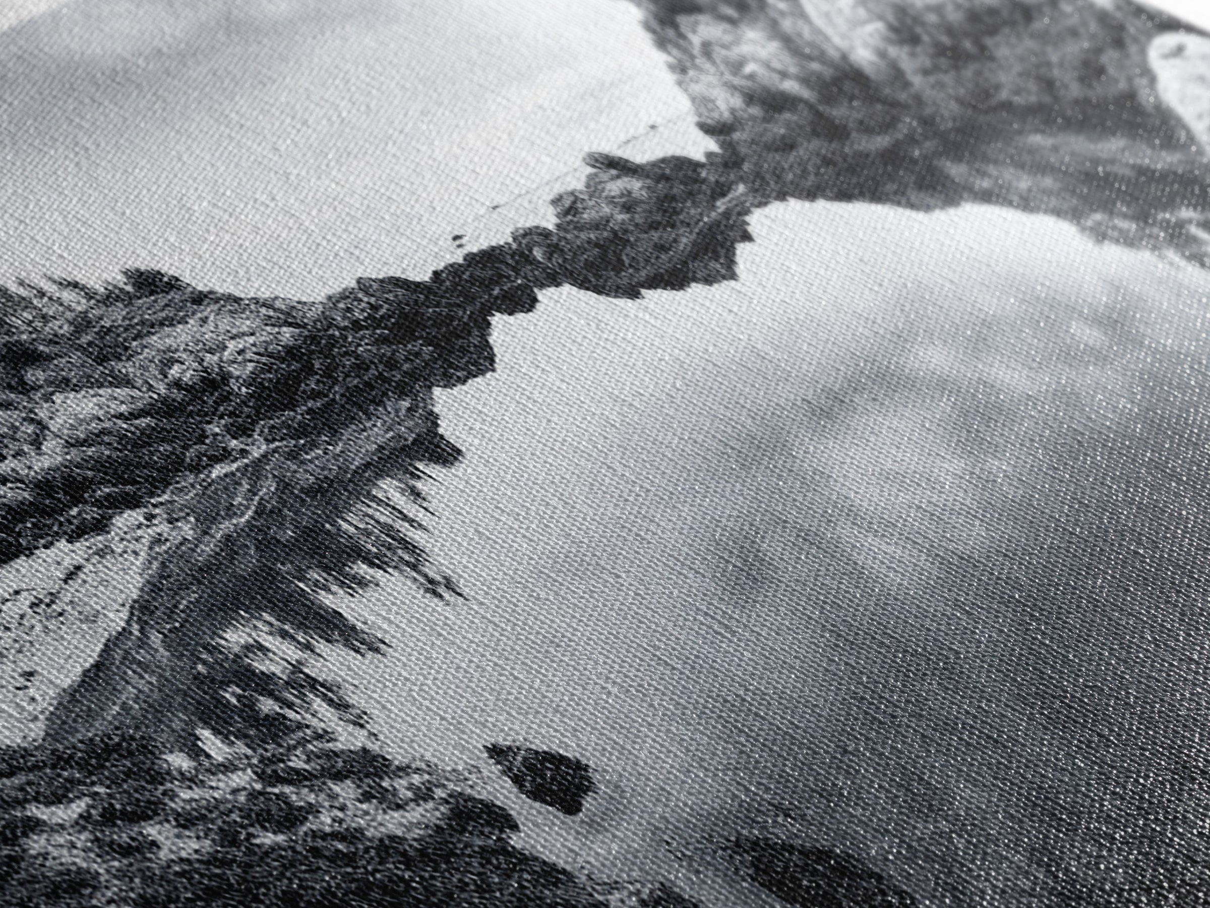 Coastal Reflections, Tide Pool, Rocky Shoreline, Framed Canvas Print, Seaside Nature Art, Minimalist Coastal Decor, Zen Bathroom Art