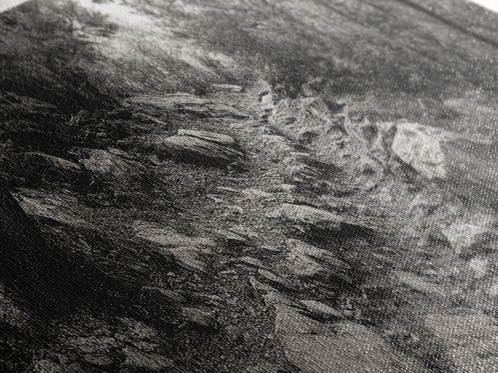 Rocky Path, Forest Trail, Autumn Mood, Canvas Print, Nature Photography, Rustic Entryway Decor, Woodland Art, Cabin Hallway Style