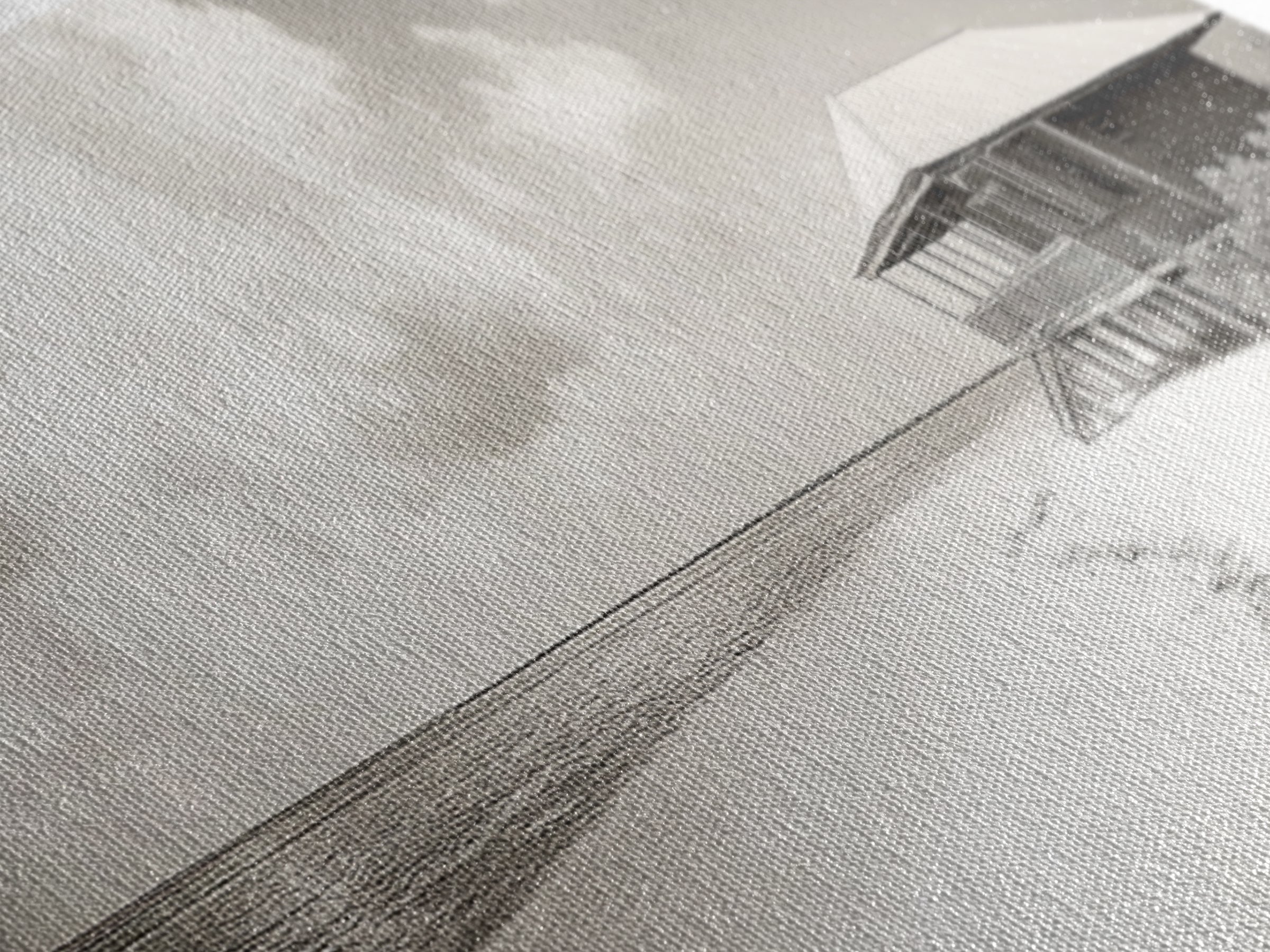 Beach House, Secluded Shore, Calm Waters, Framed Canvas Print, Coastal Wall Art, Minimalist Living Room Decor, Vacation Vibes