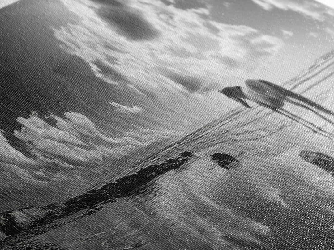 Beach Horse Reflection, Coastal Freedom, Wild Spirit Scene, Framed Canvas Print, Western Bathroom Art, Minimalist Beach House Decor