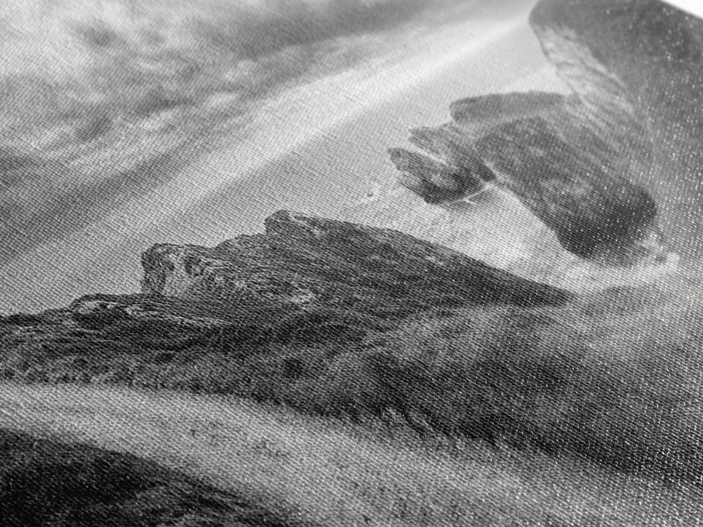 Cliff Path, Sea Escape, Moody Sky, Adventure Trail, Canvas Print, Modern Entryway Wall Art, Travel Photography, Nature Scene