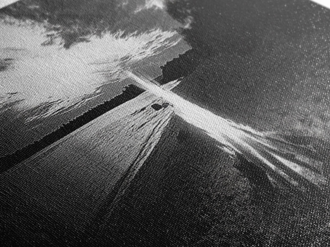 Beach Bonfire, Sunset Glow, Autumn Shoreline, Firelight Sky, Canvas Print, Fall beach decor, cozy wall art, rustic art, lake house style