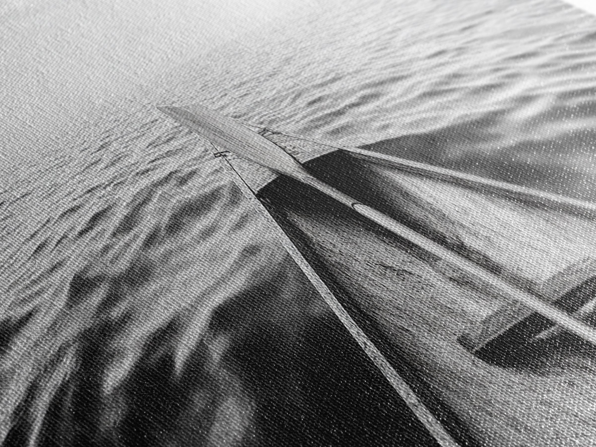 Canoe View, Open Water, Ocean Drift, Paddleboat Scene, Canvas Print, adventure wall art, rustic lake house decor, minimalist travel photo