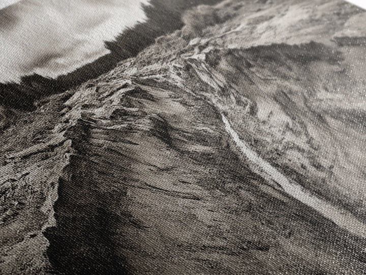 Rugged Riverbed Path, Forest Edge, Moody Terrain, Earthy Scene, Framed Canvas Print, Rustic Cabin Art, Autumn Entryway Decor