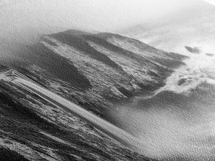 Cliffside Waterfall Coast, Misty Ocean Falls, Dramatic Drop, Nature Power, Framed Canvas Print, Scenic Landscape Wall Art, Spa Bathroom Decor