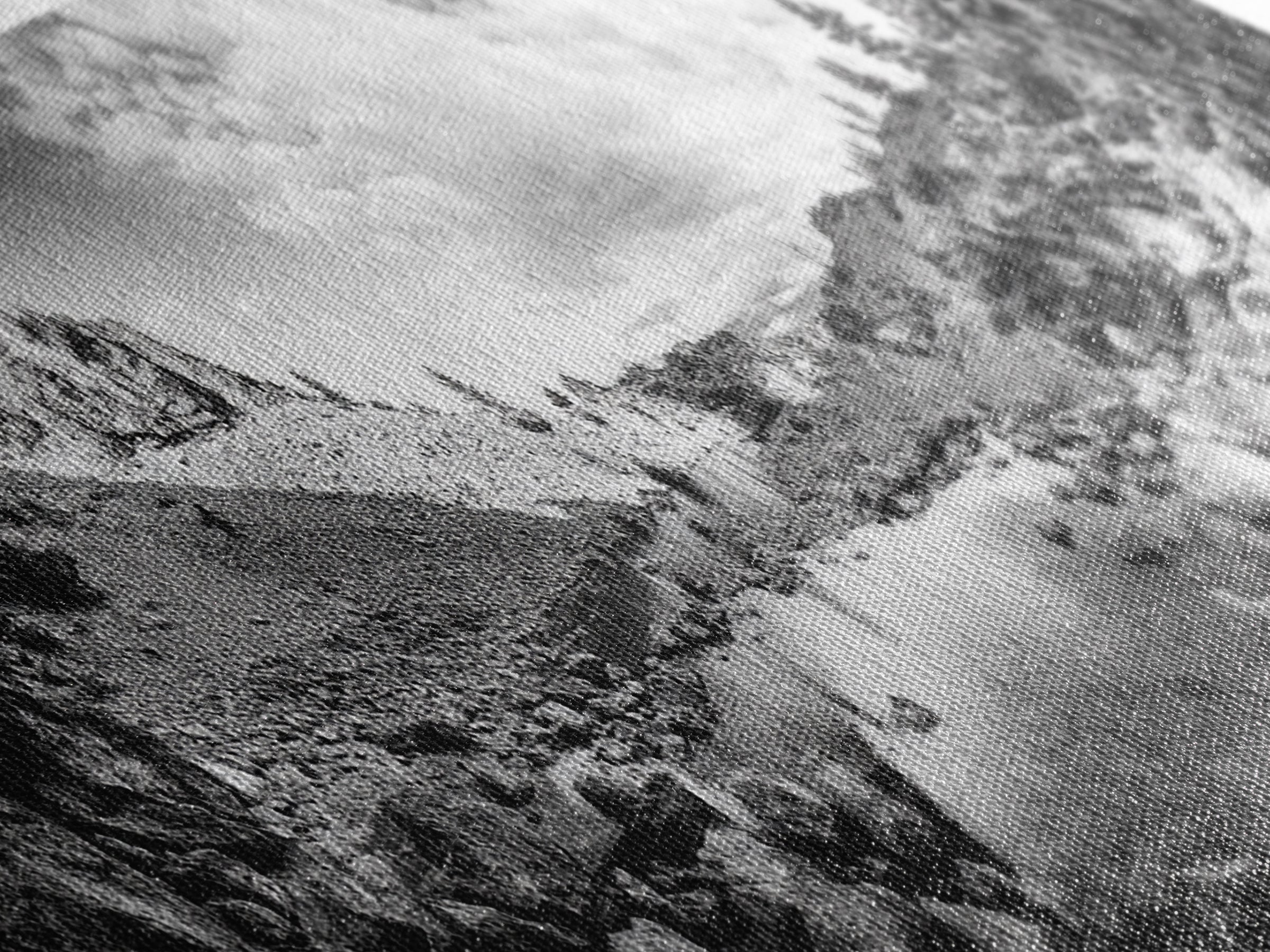 Rocky Lake, Wilderness Reflection, Mountain Calm, Framed Canvas Print, Cabin Nature Wall Art, Rustic Home Decor, Adventure Photography