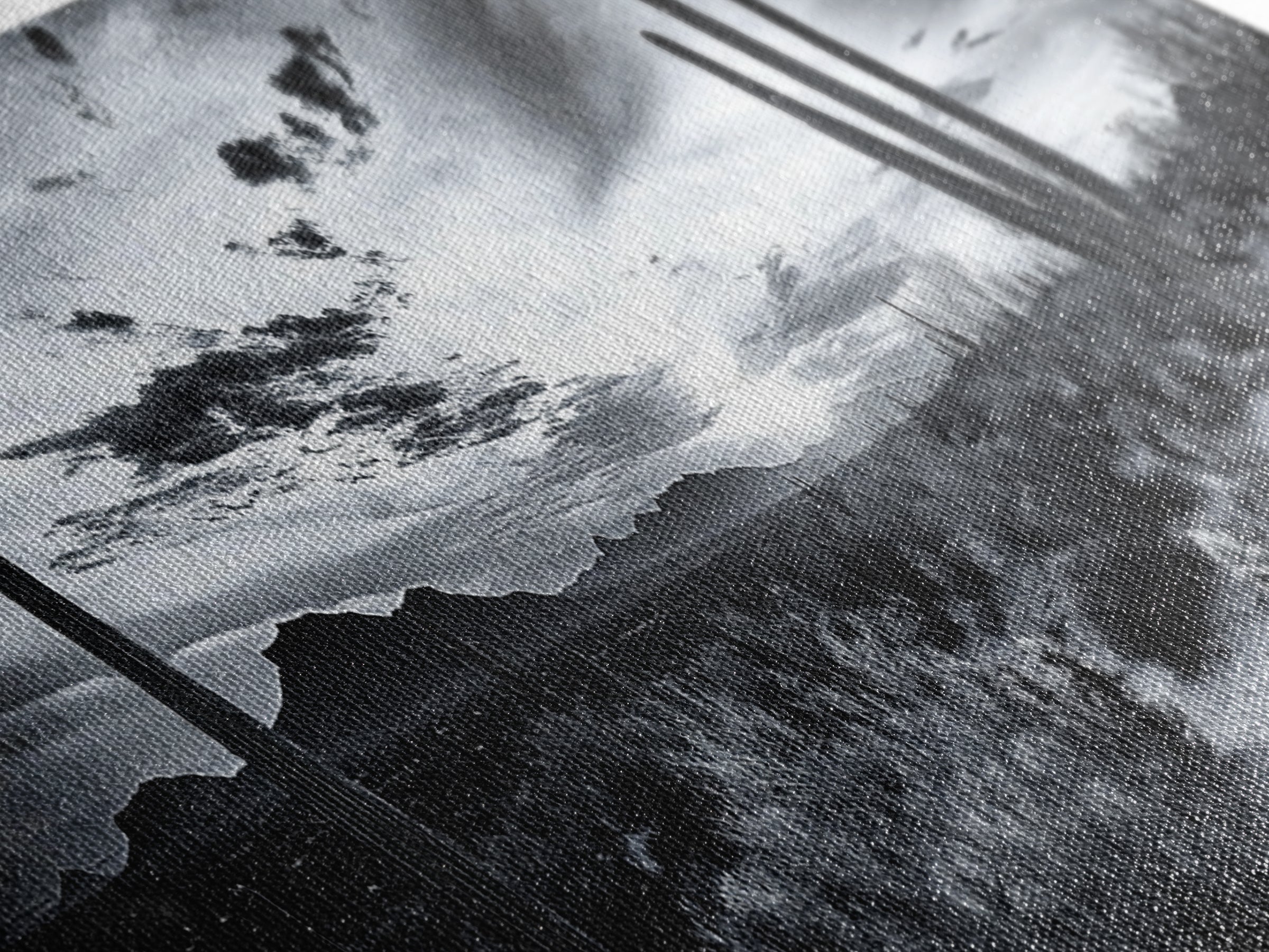 Desert Sunset, Cactus Silhouettes, Southwestern Landscape, Moody Sky Scene, Framed Canvas Print, Western Wall Art, Rustic Office Decor