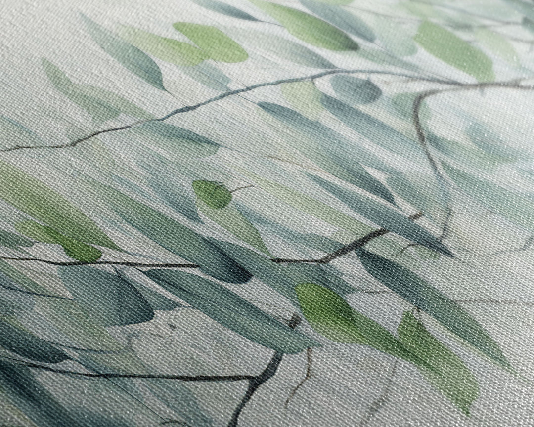 Botanical Art Print - Framed Canvas Print - Eucalyptus Art - Garden Print - Large Gallery Wrap Ready To Hang Wall Art, Optional Frame