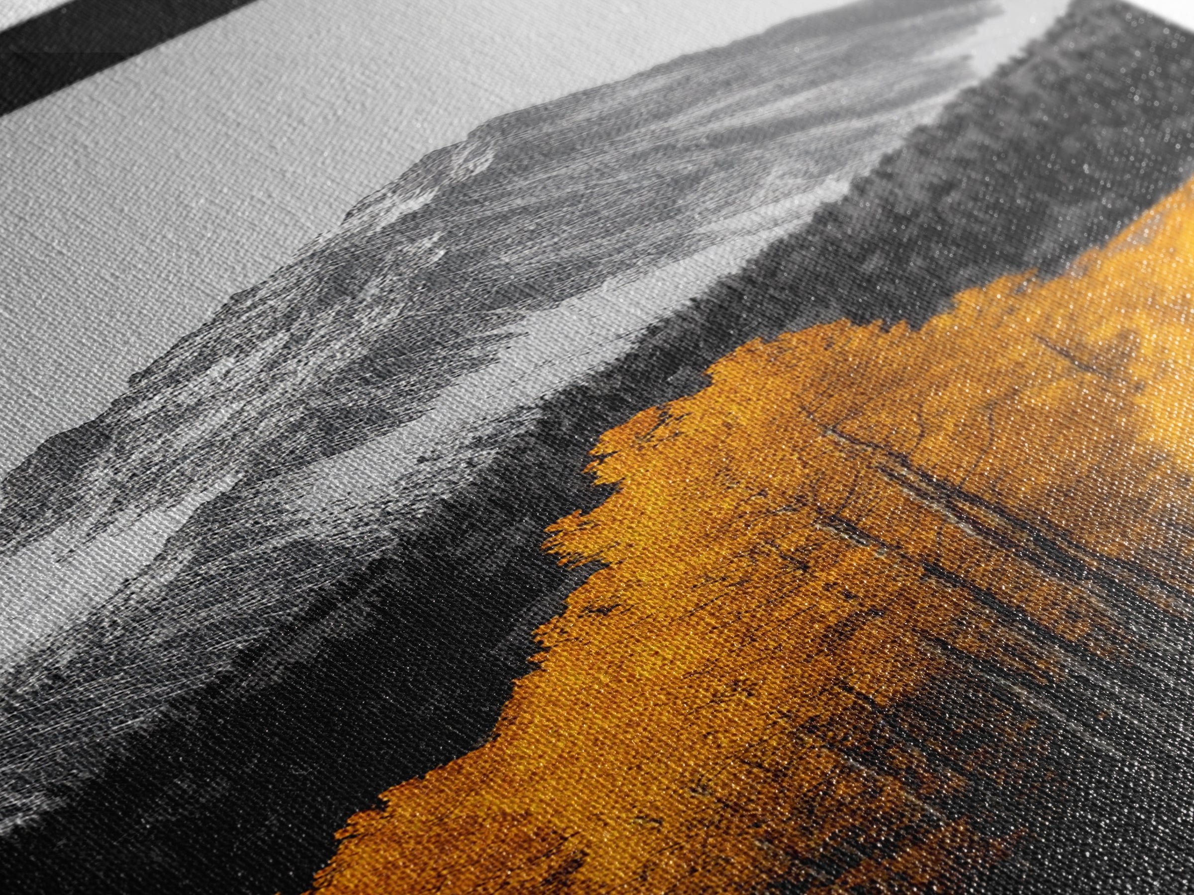 Autumn Aspen Trees, Mountain Range, Fall Foliage, Framed Canvas Print, Rustic Farmhouse Art, Living Room Wall Decor, Seasonal Nature Art