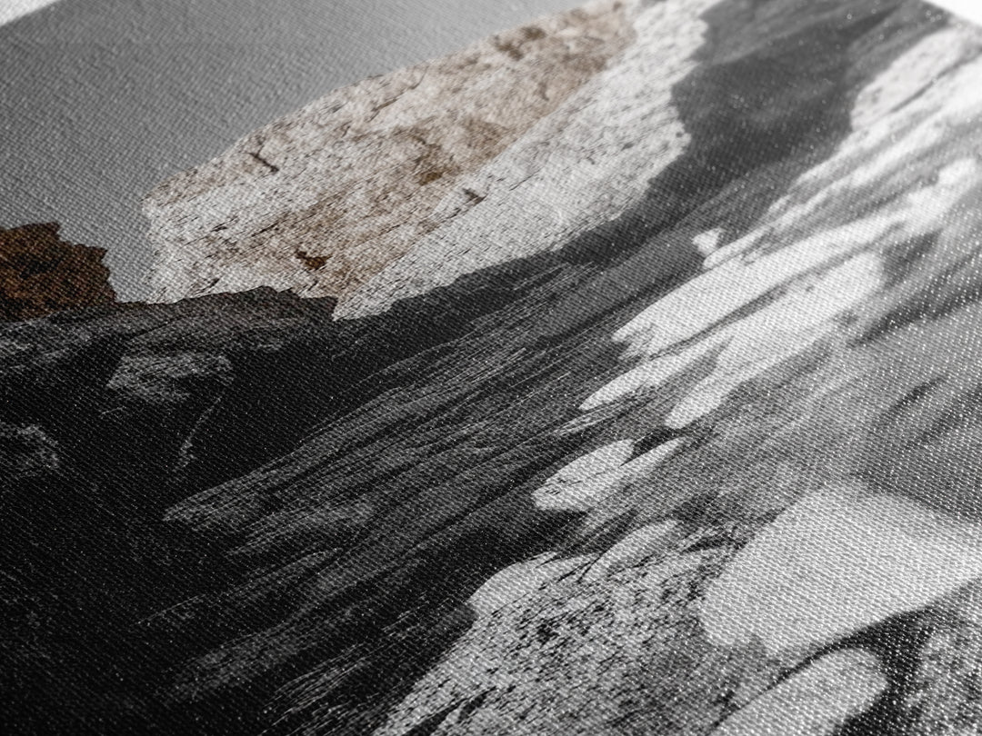 Rocky Canyon View, Earthy Nature Photography, Wilderness Art, Canvas Print, Hiking Trail Decor, Neutral Tones Wall Art, Rustic Living Room Art