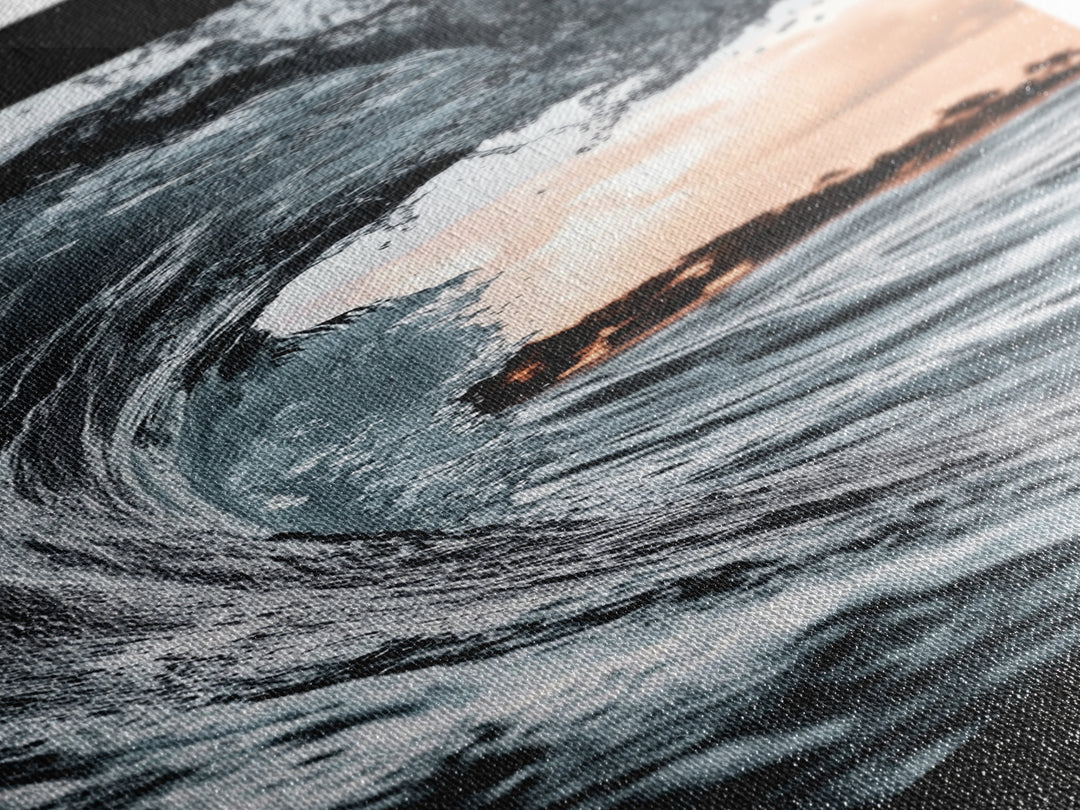 Ocean Wave, Big Surf, Seascape Photography, Coastal Wall Decor, Water Motion, Framed Canvas Print, Beach House Living Room Art