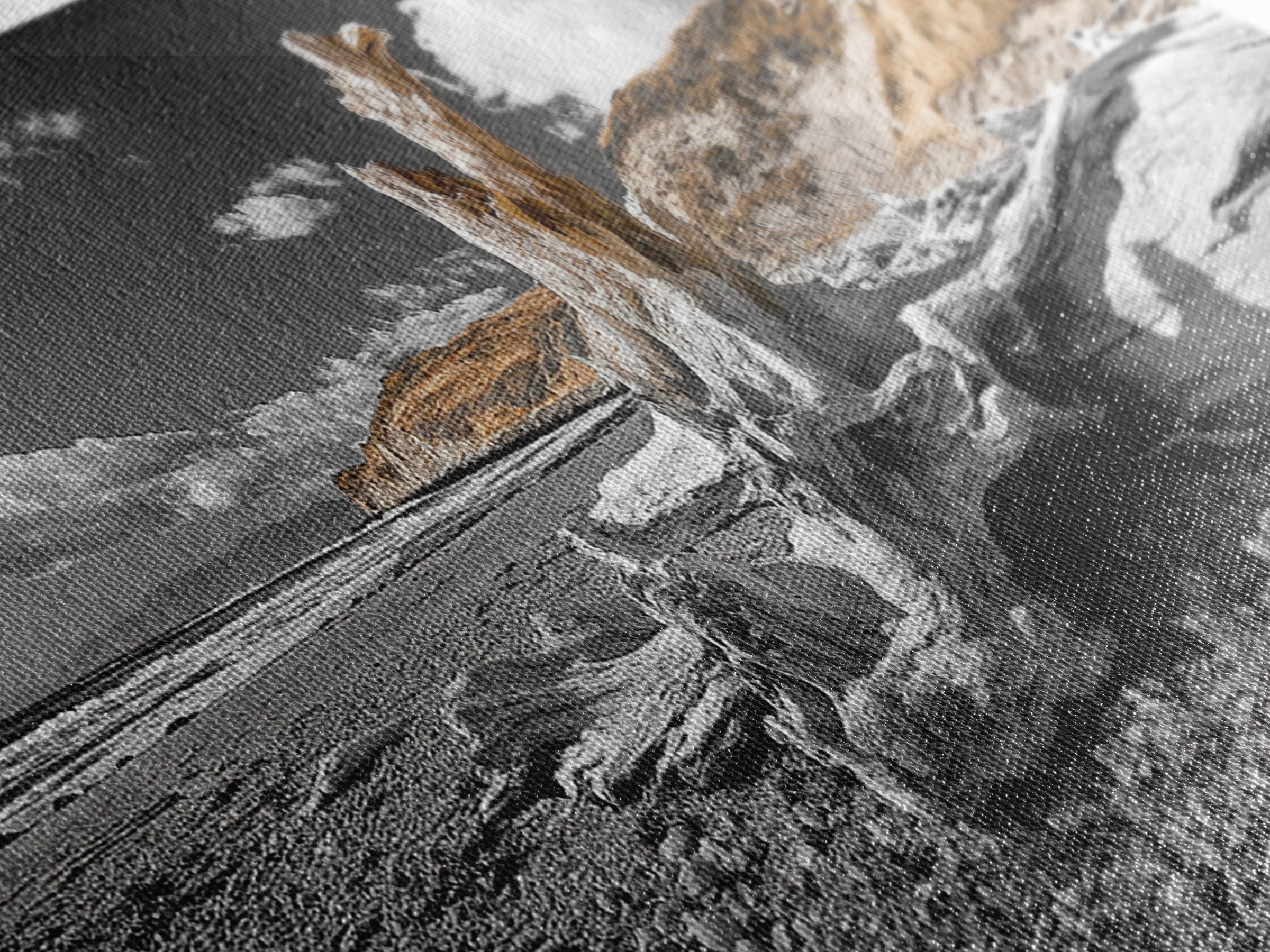 Coastal Driftwood, Beach Scene, Natural Texture, Modern Rustic, Framed Canvas Print, Neutral Tones, Office Wall Art, Coastal Vibe Decor