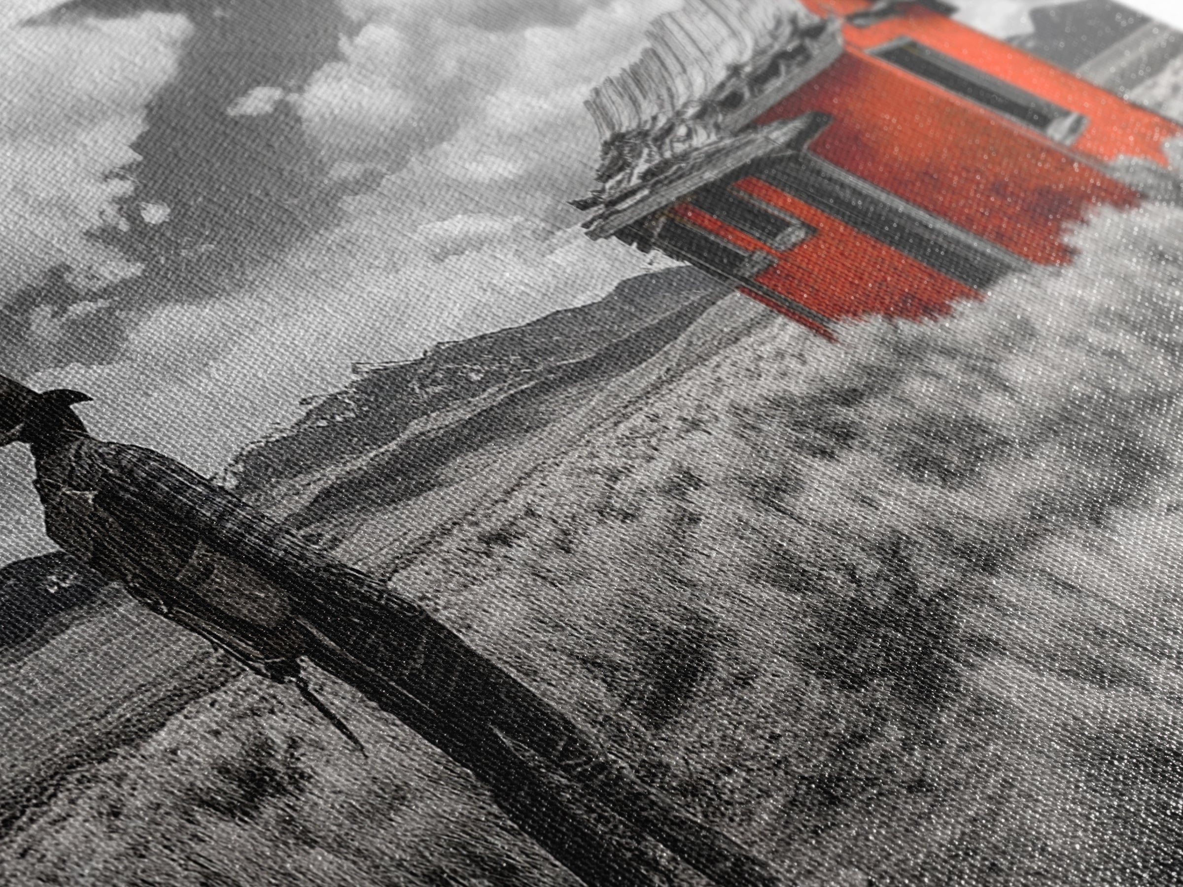 Cowboy Life, Red Shack, Desert Scene, American West, Canvas Print, Rustic Western Decor, Man Cave Wall Art, Adventure Aesthetic