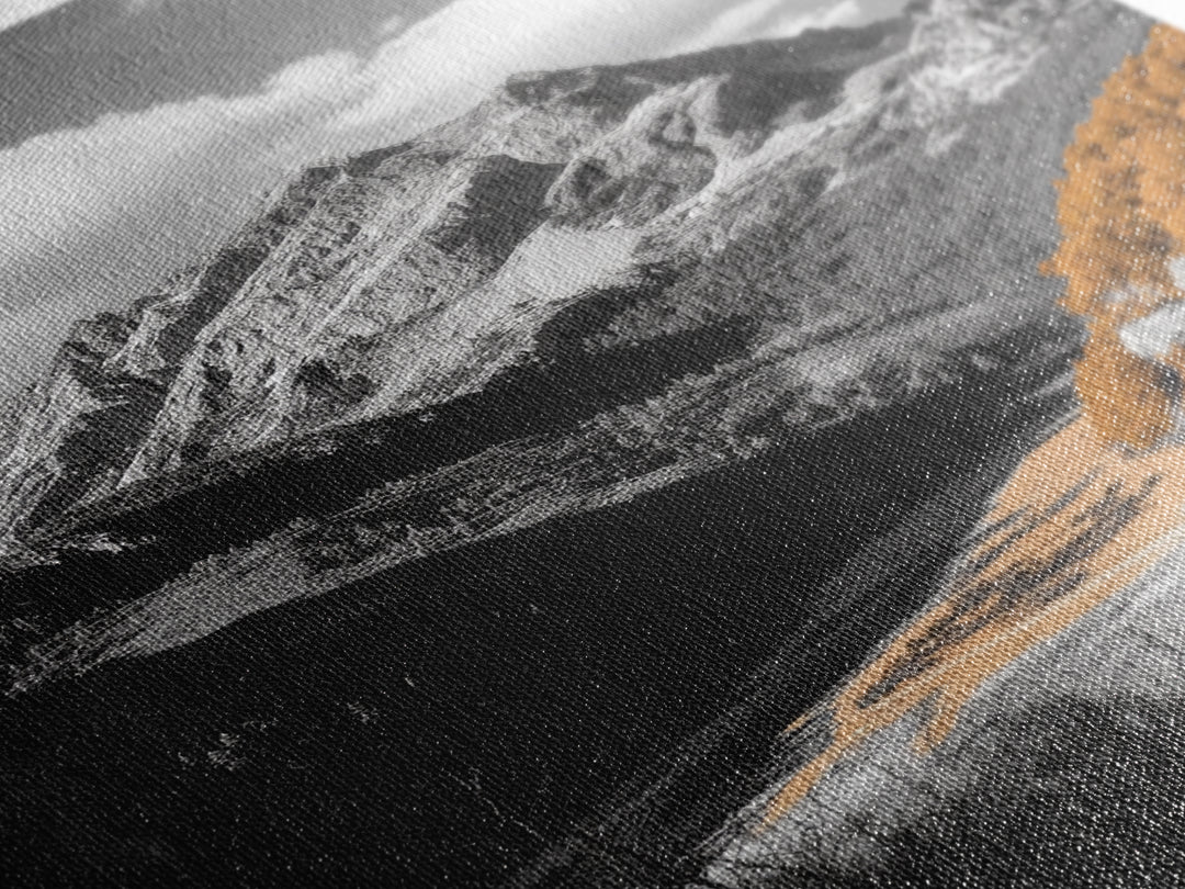 Autumn Valley Glow, Mountain View, Fall Landscape Photography, Framed Canvas Print, Living Room Wall Art, Rustic Farmhouse Style