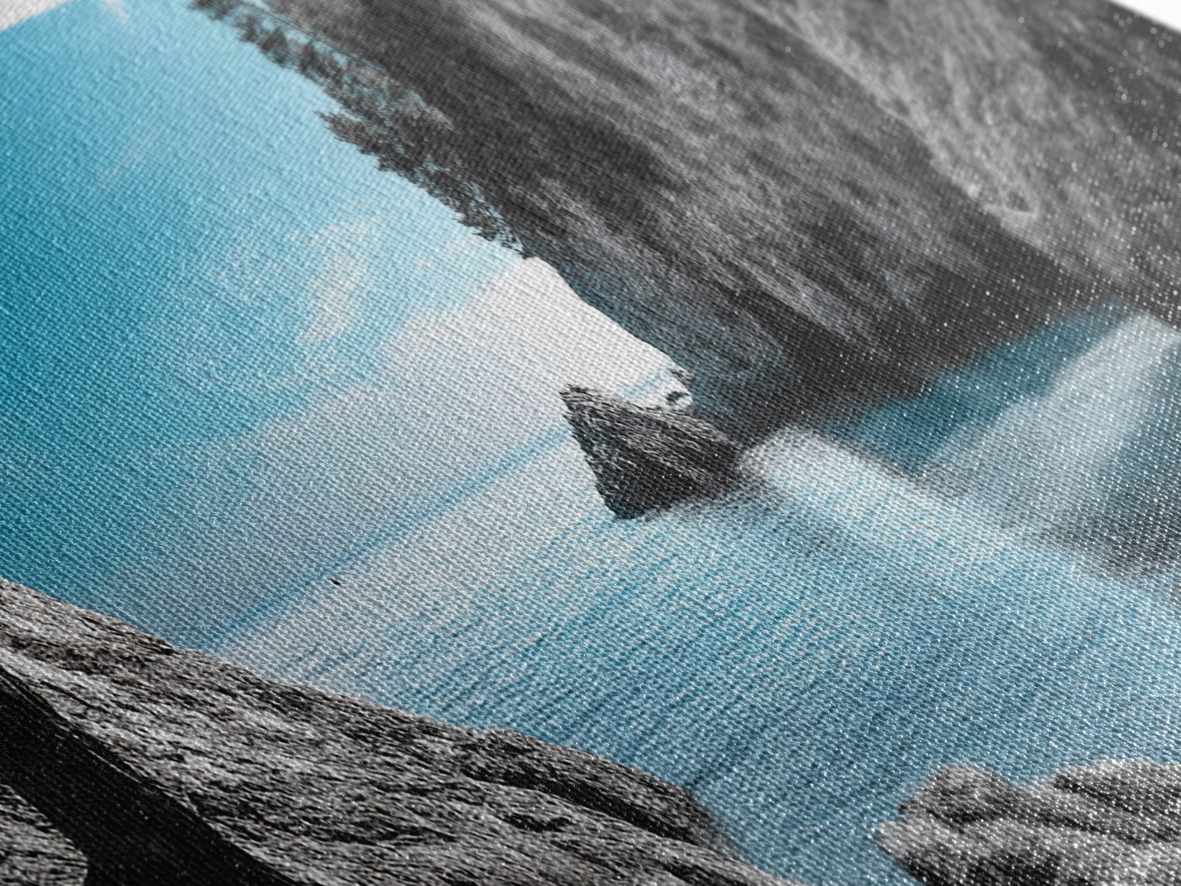 Coastal Cove, Ocean Escape, Blue Seascape, Nature View, Framed Canvas Print, Coastal Wall Decor, Bathroom Art, Nautical Beach Art