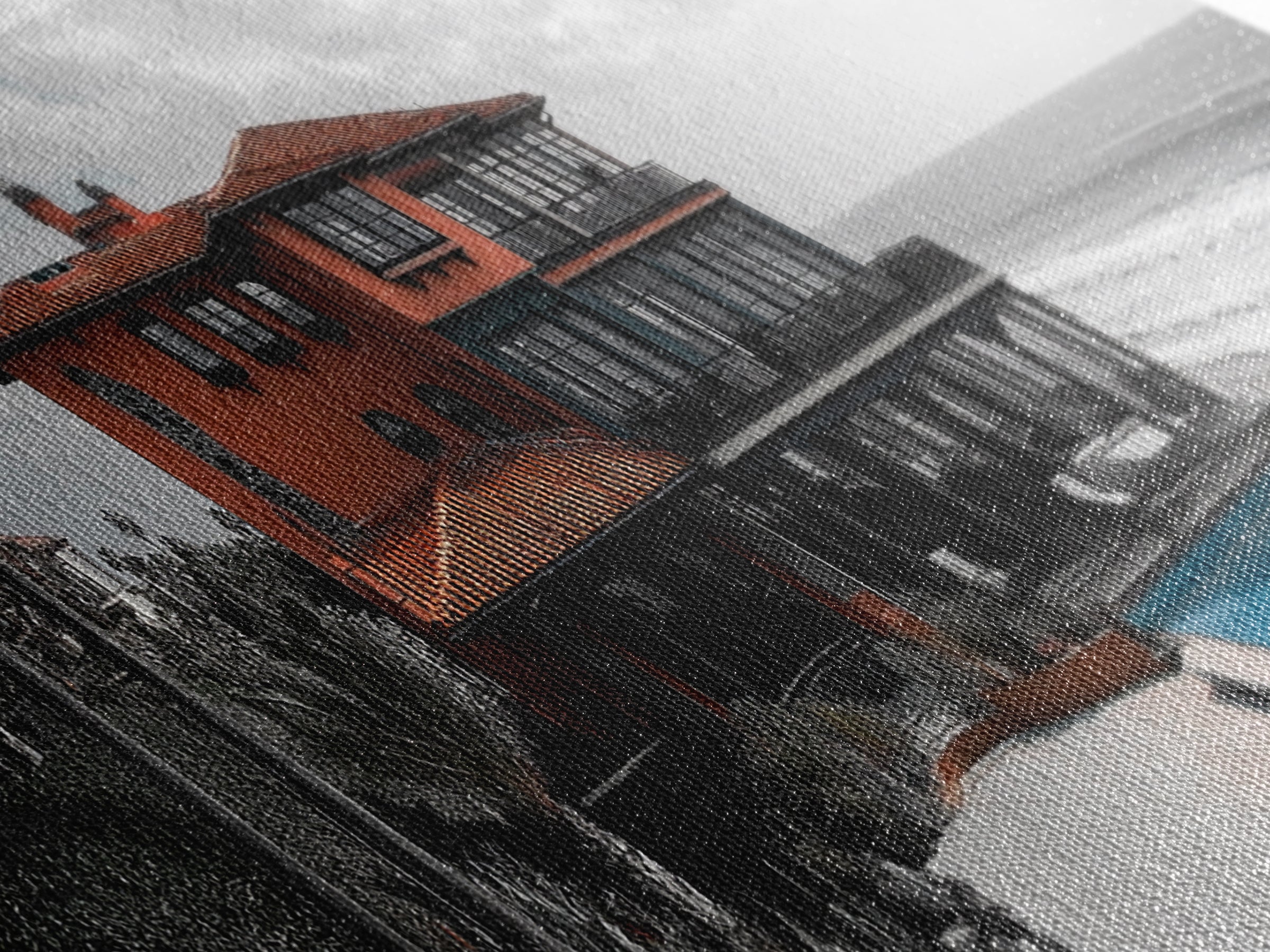 Coastal Villa, Ocean View, Infinity Pool, Sunset Escape, Framed Canvas Print, Beach House Decor, Mediterranean Art, Living Room Wall Art