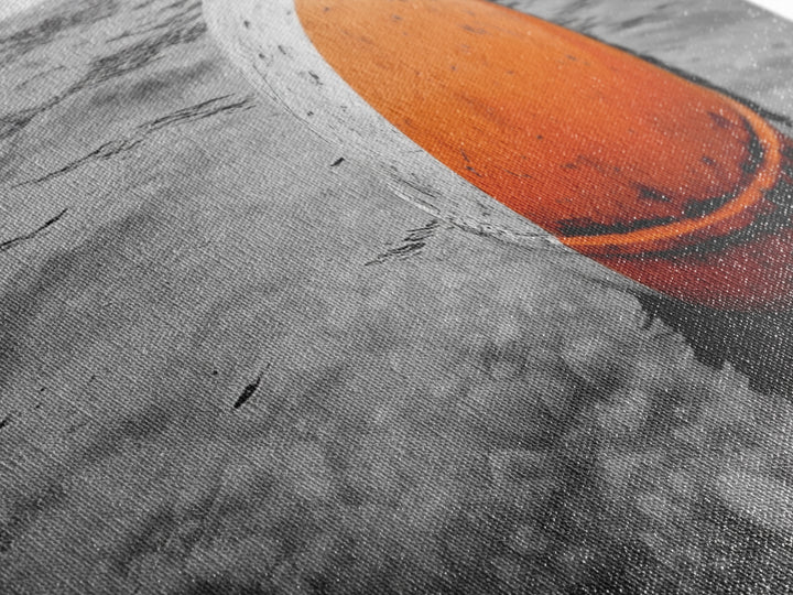 Orange Buoy Water, Minimal Marine Still Life, Nautical Photography, Ocean Vibe, Canvas Print, Bathroom Wall Art, Coastal Industrial Decor