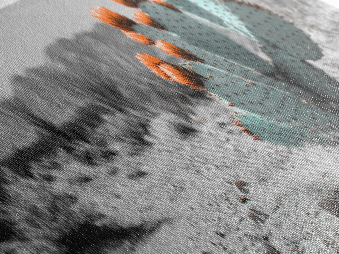 Cactus Garden, Desert Life, Orange Bloom, Nature Vibes, Framed Canvas Print, Rustic Wall Art, Boho Decor, Office Botanical Accent