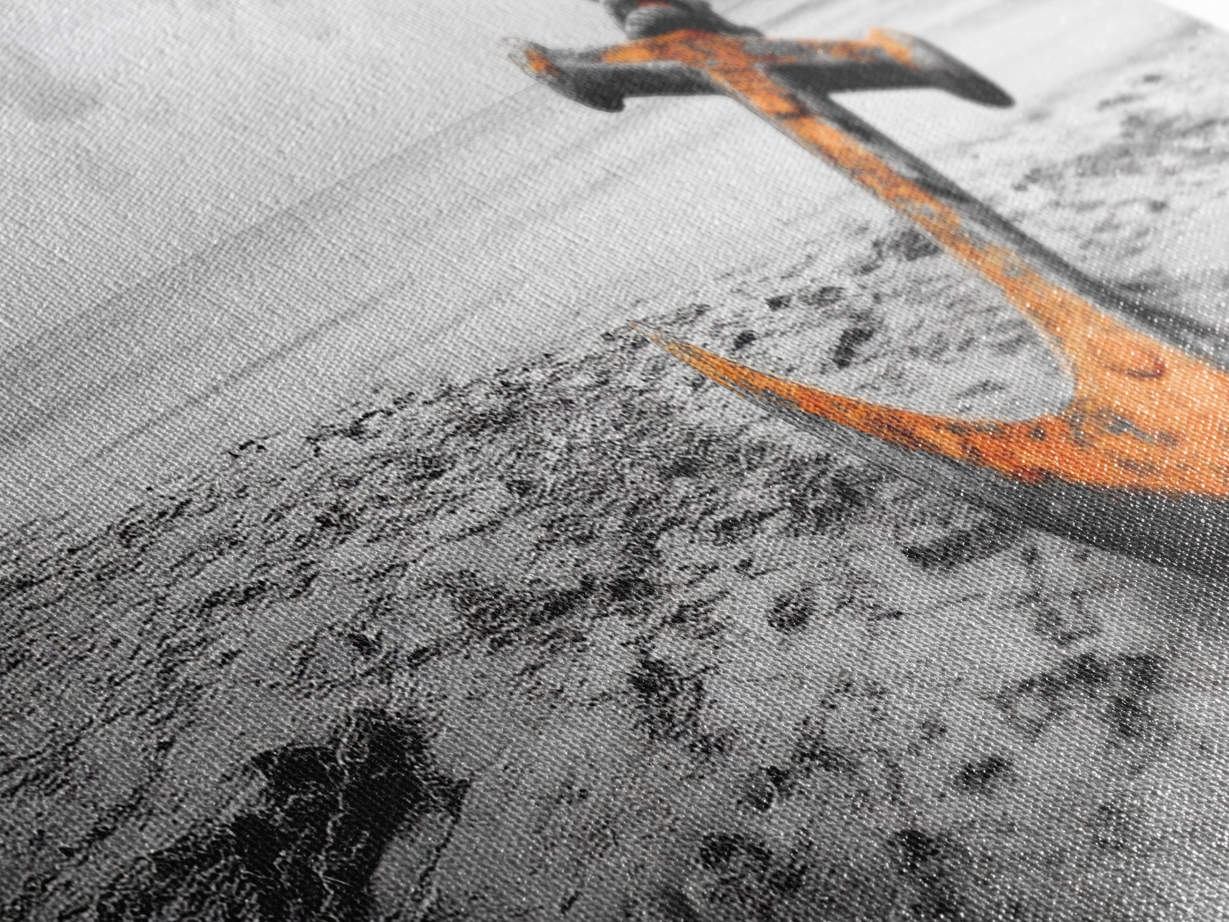 Rusted Anchor, Coastal Decay, Ocean Shore, Nautical Minimalism, Framed Canvas Print, Beach House Wall Art, Bathroom Wall Decor