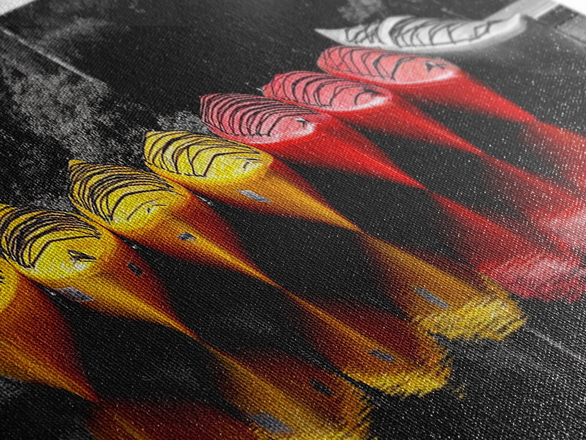 Canoes Docked, Reflection Scene, Kayak Art, Framed Canvas Print, Adventure Wall Art, Boho Water Sports, Cabin Living Room Decor