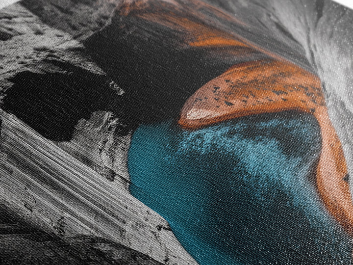 Canyon River, Turquoise Water, Dramatic Landscape, Desert Colors, Canvas Print, Adventure Wall Art, Southwest Style, Boho Living Room