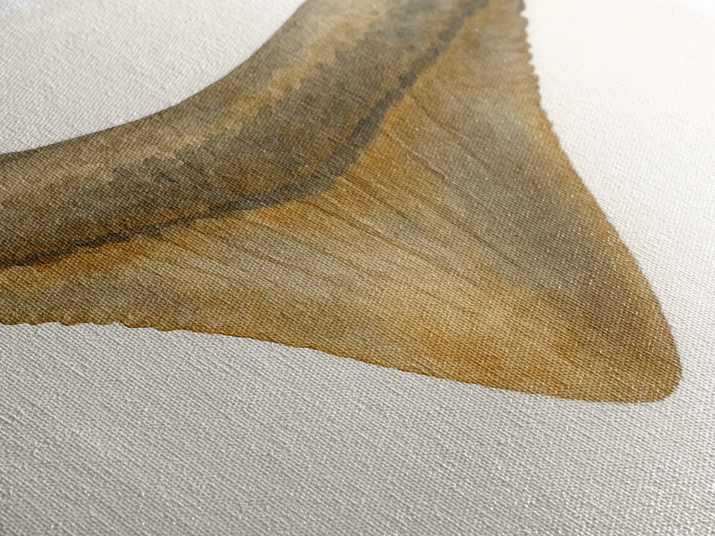 Watercolor Fossil Shark Tooth Wall Art, Nautical Coastal Decor, Ocean Nature Art Print, Beach House Gift, Marine Life Poster