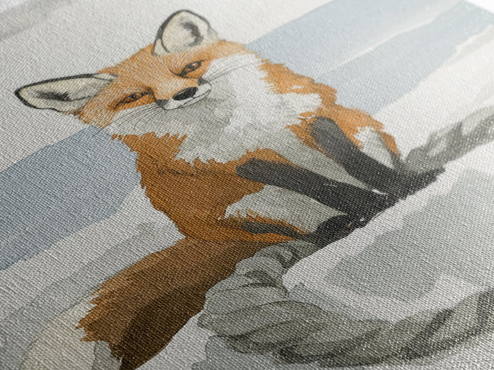 Red Fox By The Sea Wall Art, Coastal Animal Print, Woodland Nursery Decor, Beach House Gift And Nature Wall Decor For Kids