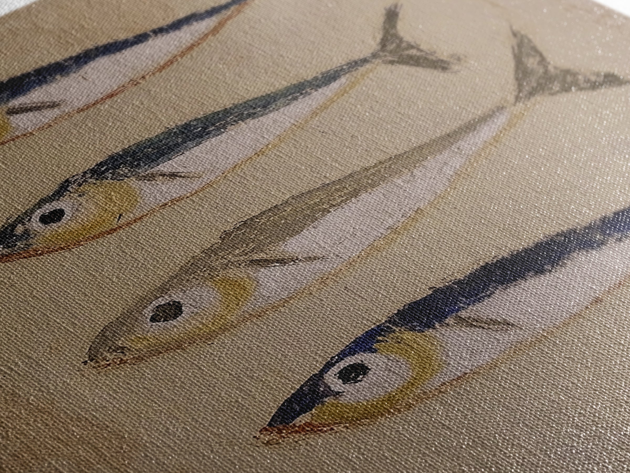 Four Small Fish Rustic Wall Art, Coastal Kitchen Decor, Nautical Print, Seafood Wall Decor, Beach House Dining Room Gift For Foodie