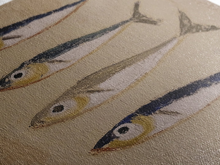 Four Small Fish Rustic Wall Art, Coastal Kitchen Decor, Nautical Print, Seafood Wall Decor, Beach House Dining Room Gift For Foodie