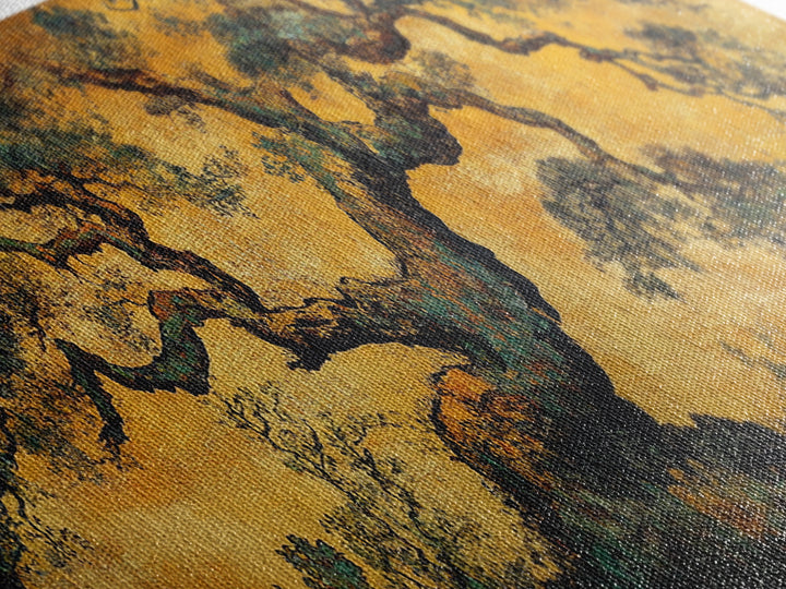 Ancient Pine Tree In Golden Forest Wall Art, Rustic Asian Landscape Print, Nature Inspired Art, Japandi Home Decor Gift For Her