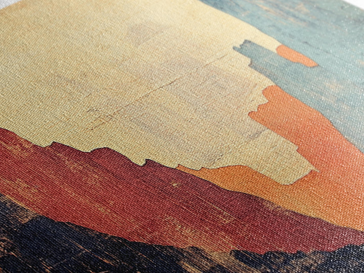 Abstract Desert Canyon Sunset Wall Art, Southwest Art Print, Earth Tone Decor, Minimalist Landscape, Large Horizontal Art