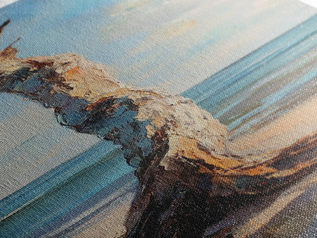 Weathered Driftwood By Ocean Wall Art, Beach House Decor, Coastal Landscape Print, Seascape Art, Nautical Ocean Gift For Her