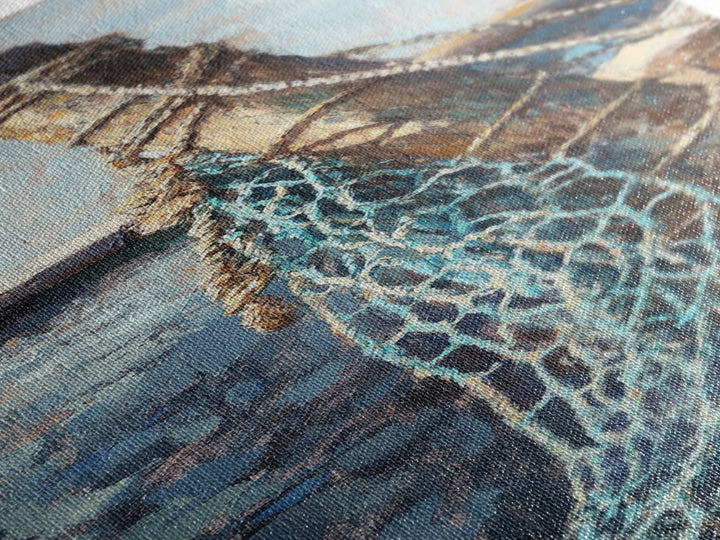 Weathered Dock Piling And Fishing Net Wall Art, Nautical Coastal Decor, Ocean Painting, Beach House Decor, Gift For Him, Lake House Art