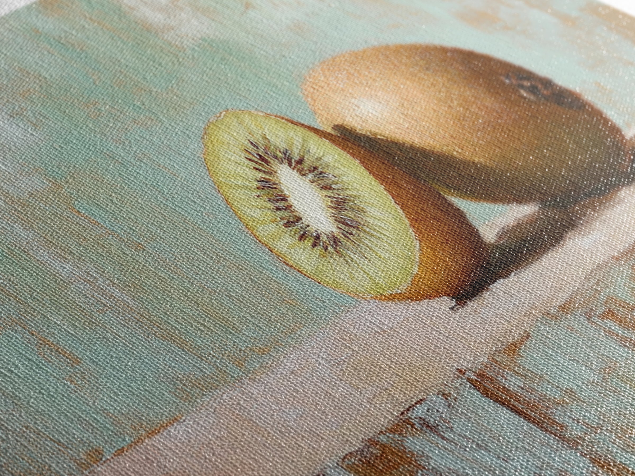 Fresh Kiwi Fruit Still Life Wall Art, Modern Kitchen Decor Canvas, Foodie Gift, Fruit Art Print, Dining Room Decor, Wall Decor