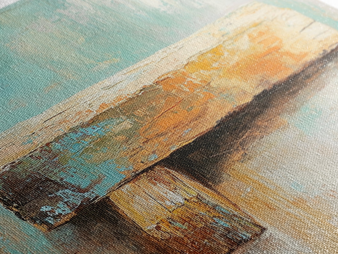 Weathered Wood Plank Abstract Wall Art, Rustic Textured Minimalist Canvas Print, Wabi Sabi Decor, Neutral Modern Home Decor