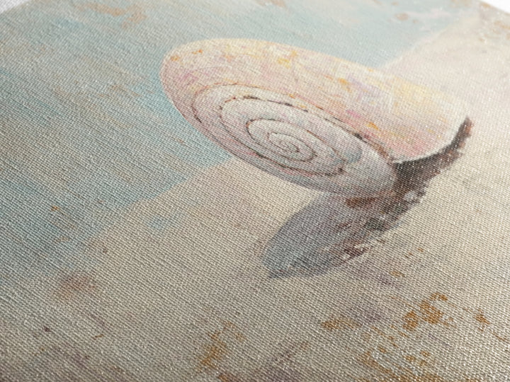 Minimal Pink Seashell Still Life Wall Art, Coastal Bathroom Decor, Beach House Canvas Print, Neutral Nautical Wall Decor, Gift For Her