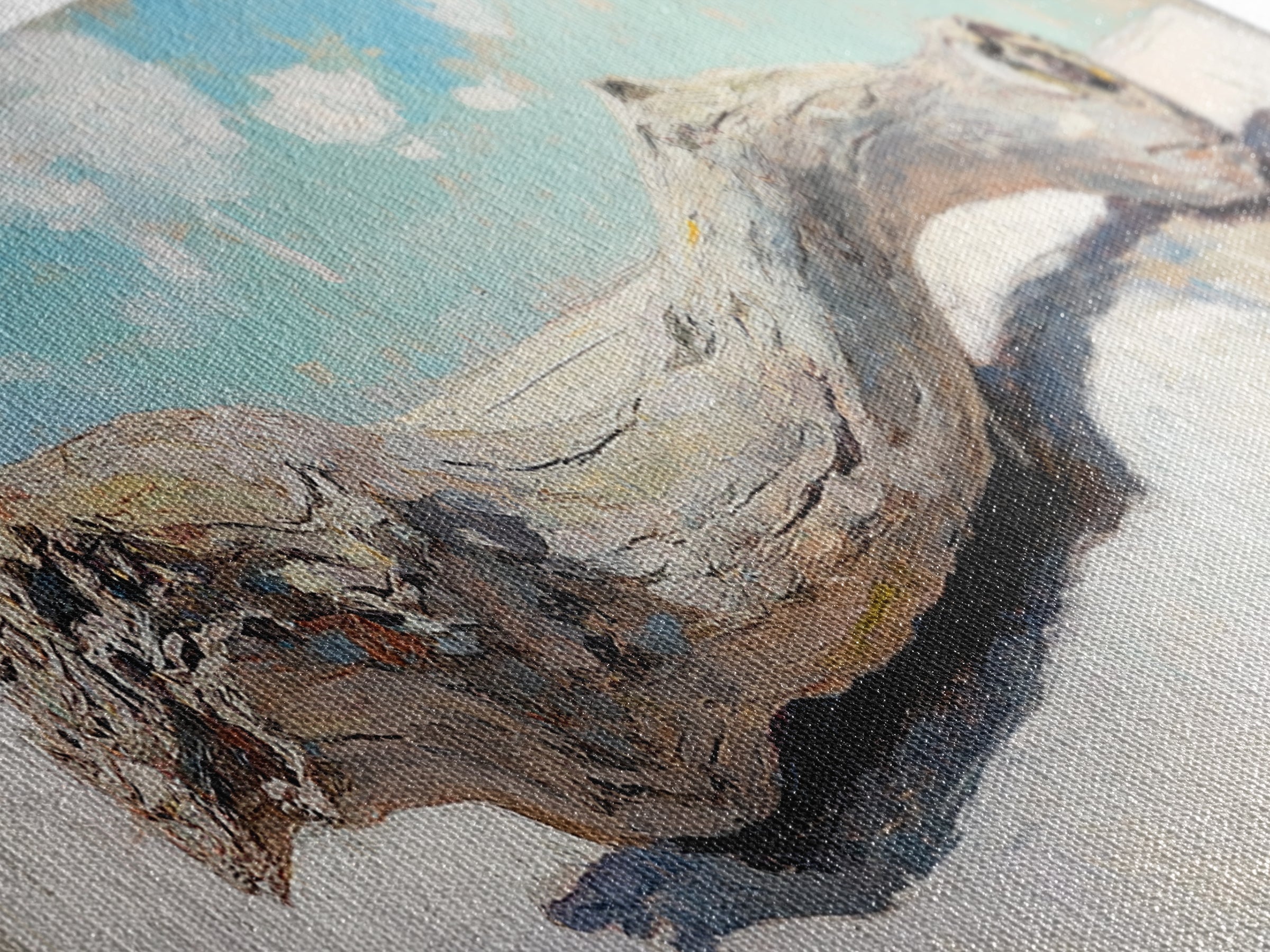 Curved Weathered Driftwood Framed Canvas Print, Coastal Wall Decor, Rustic Beach House Art, Long Horizontal Seascape Living Room Decor