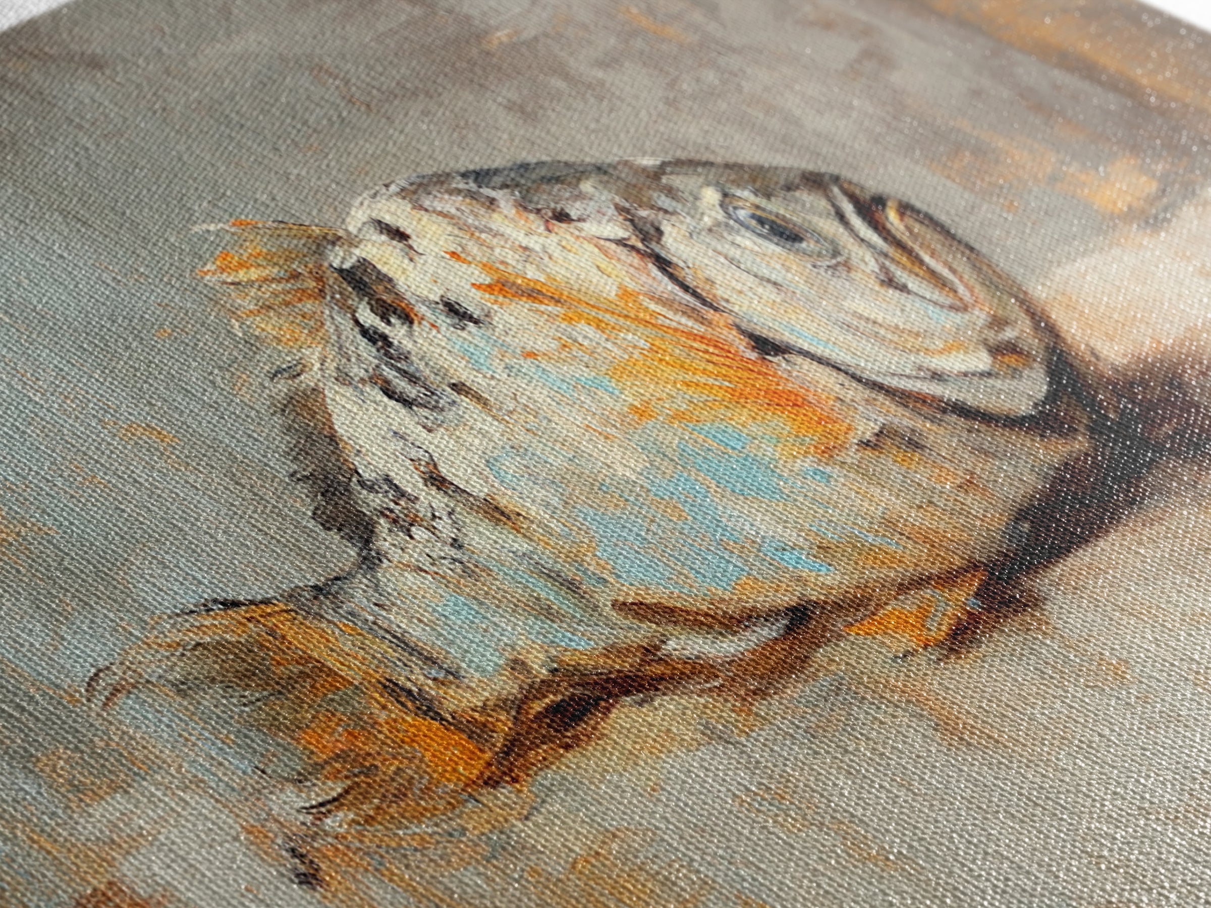 Textured Fish Still Life Wall Art, Coastal Canvas Print, Kitchen Wall Decor, Nautical Home Decor, Seafood Art, Gift For Him