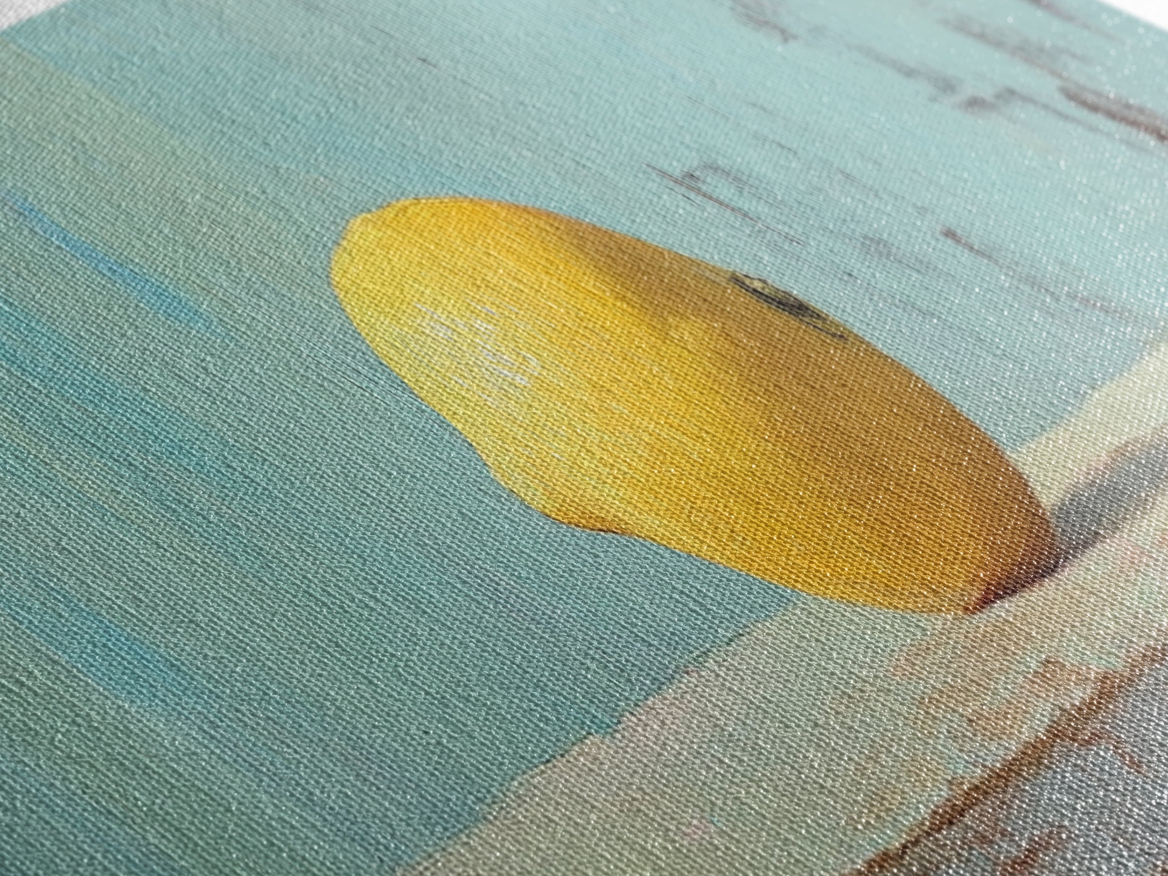 Bright Yellow Lemon Still Life Canvas Print, Minimalist Kitchen Wall Art, Fruit Art Print, Mediterranean Decor, Foodie Gift