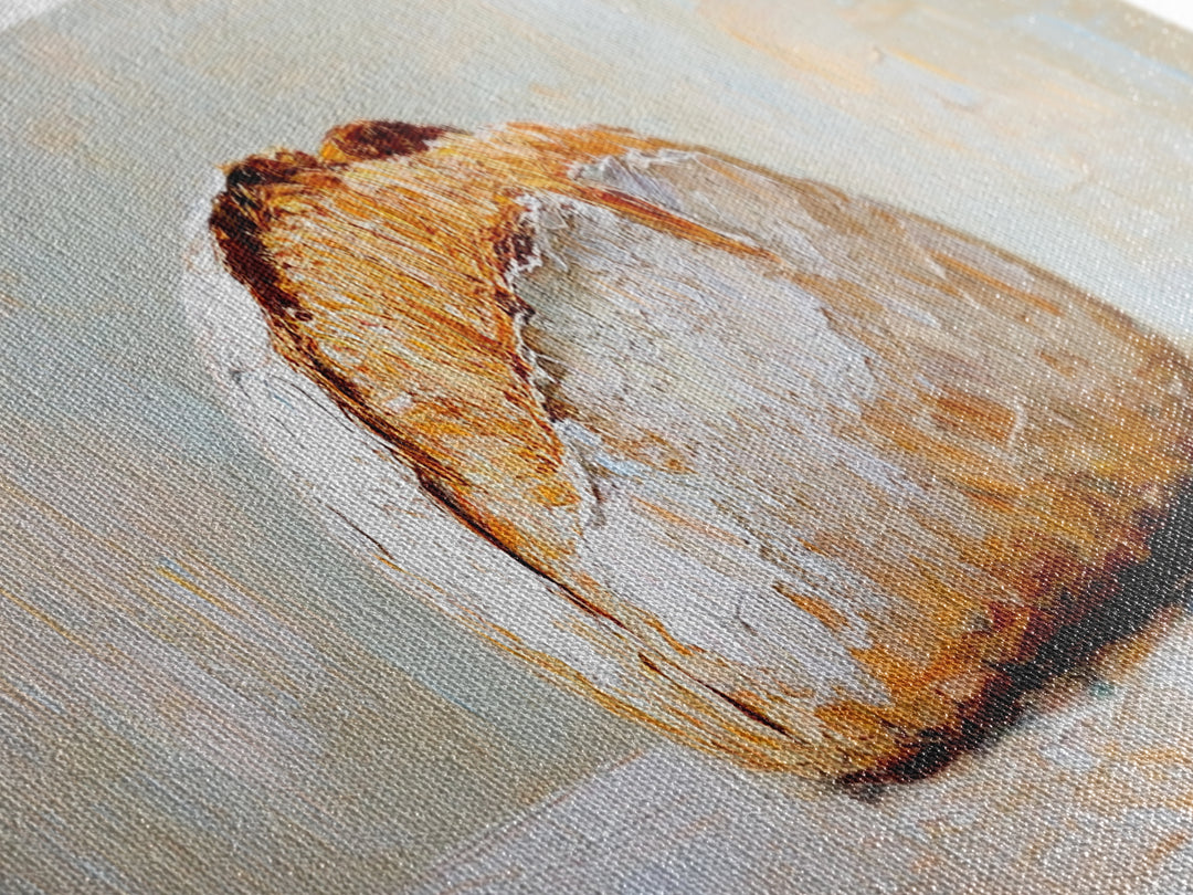 Crusty Artisan Bread Loaf Still Life Canvas Print, Rustic Kitchen Wall Art, Bakery Decor, Food Lover Gift, Farmhouse Decor