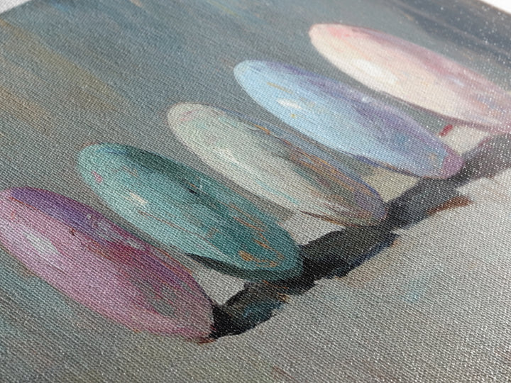 Soft Pastel Spheres Minimalist Wall Art, Abstract Canvas Print, Calming Bedroom Decor, Modern Neutral Home Decor Gift Idea