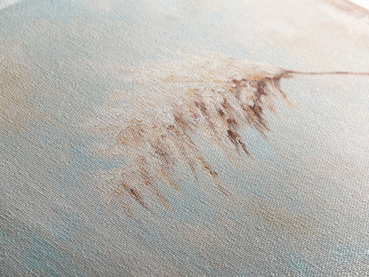 Soft Pampas Grass Feather Canvas Print, Neutral Wall Art, Minimalist Boho Decor, Calming Bedroom Above Bed Wall Home Decor