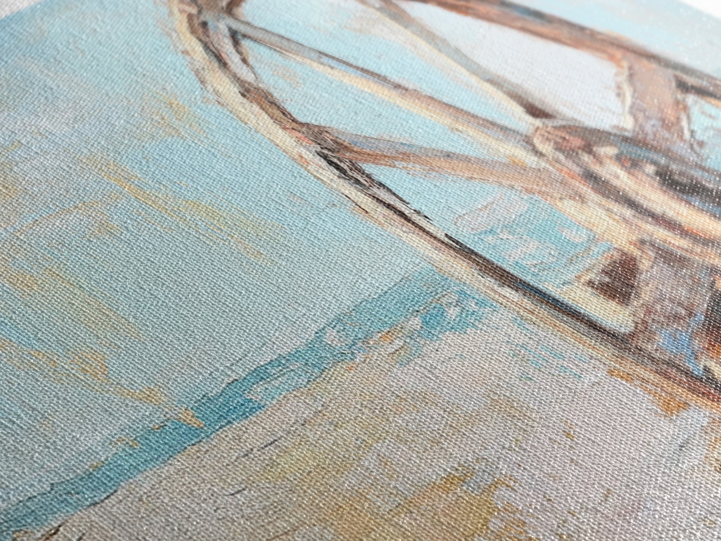 Weathered Wagon Wheel Wall Art, Coastal Beach Decor, Rustic Nautical Canvas Print, Beach House Wall Decor, Large Seascape Gift