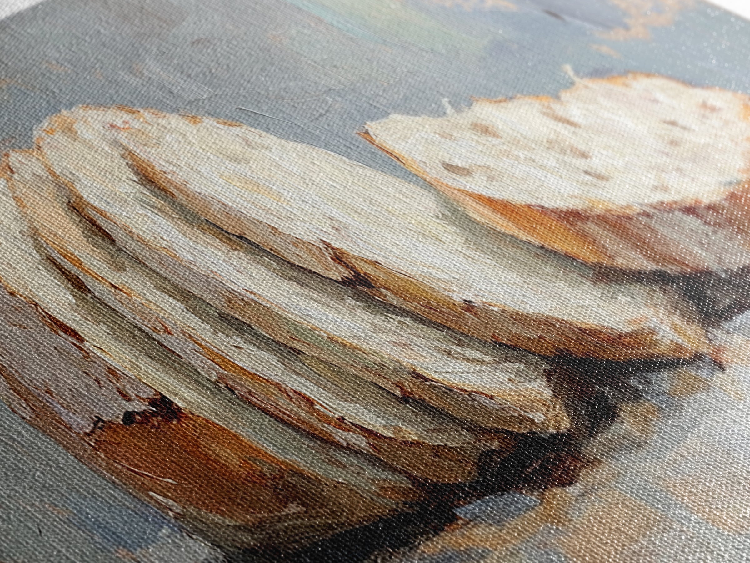 Sliced Rustic Bread Wall Art, Cozy Kitchen Print, Farmhouse Kitchen Decor, Foodie Gift, Still Life Oil Painting, Dining Room Decor