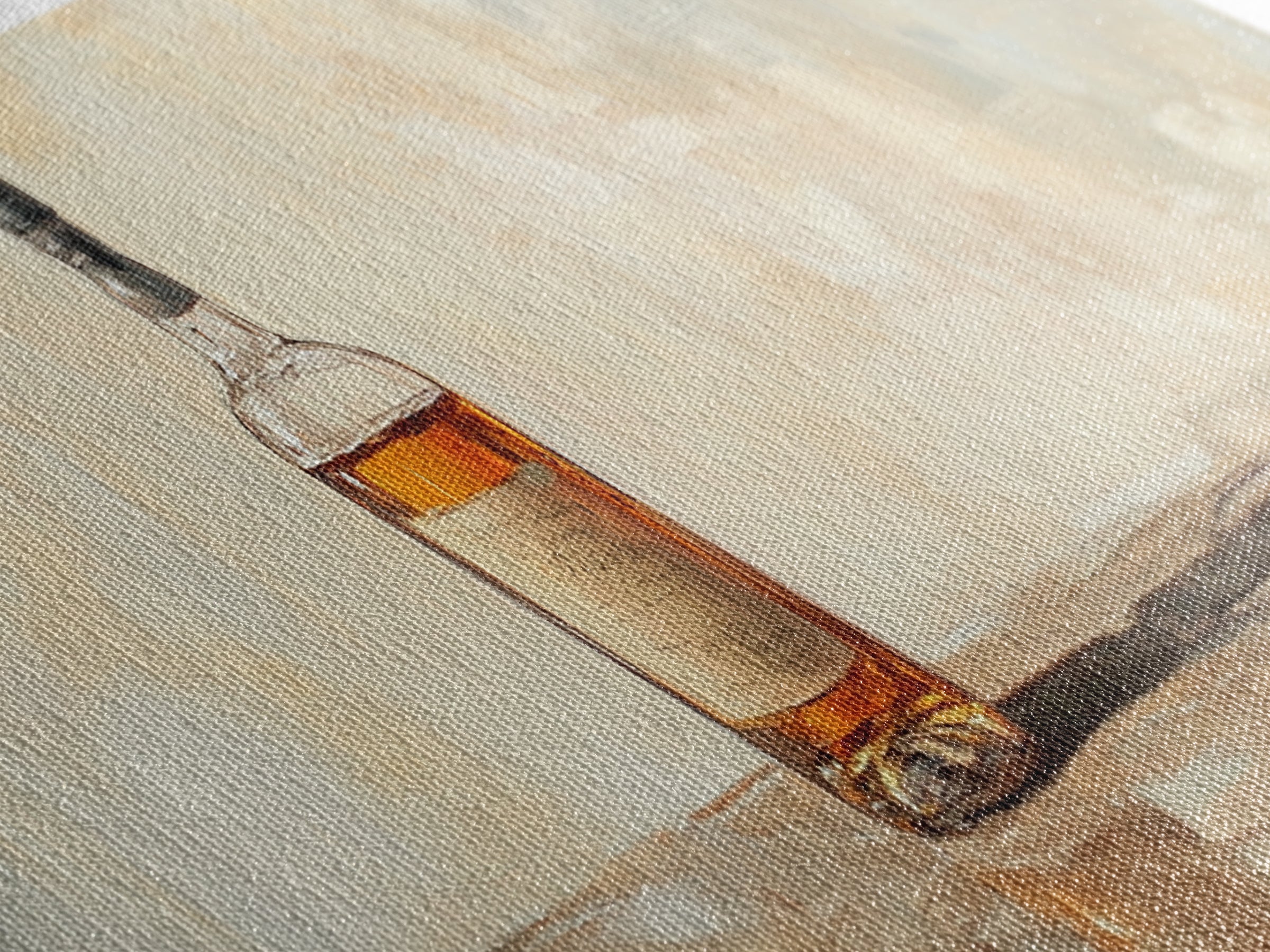 Amber Whiskey Bottle Still Life Framed Canvas Print, Bar Wall Art, Rustic Home Bar Decor, Masculine Man Cave Whiskey Lover Gift