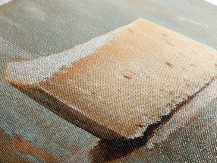 Rustic Parmesan Cheese Still Life Canvas Print, Kitchen Wall Art, Farmhouse Dining Room Home Decor, Foodie Gift For Chef