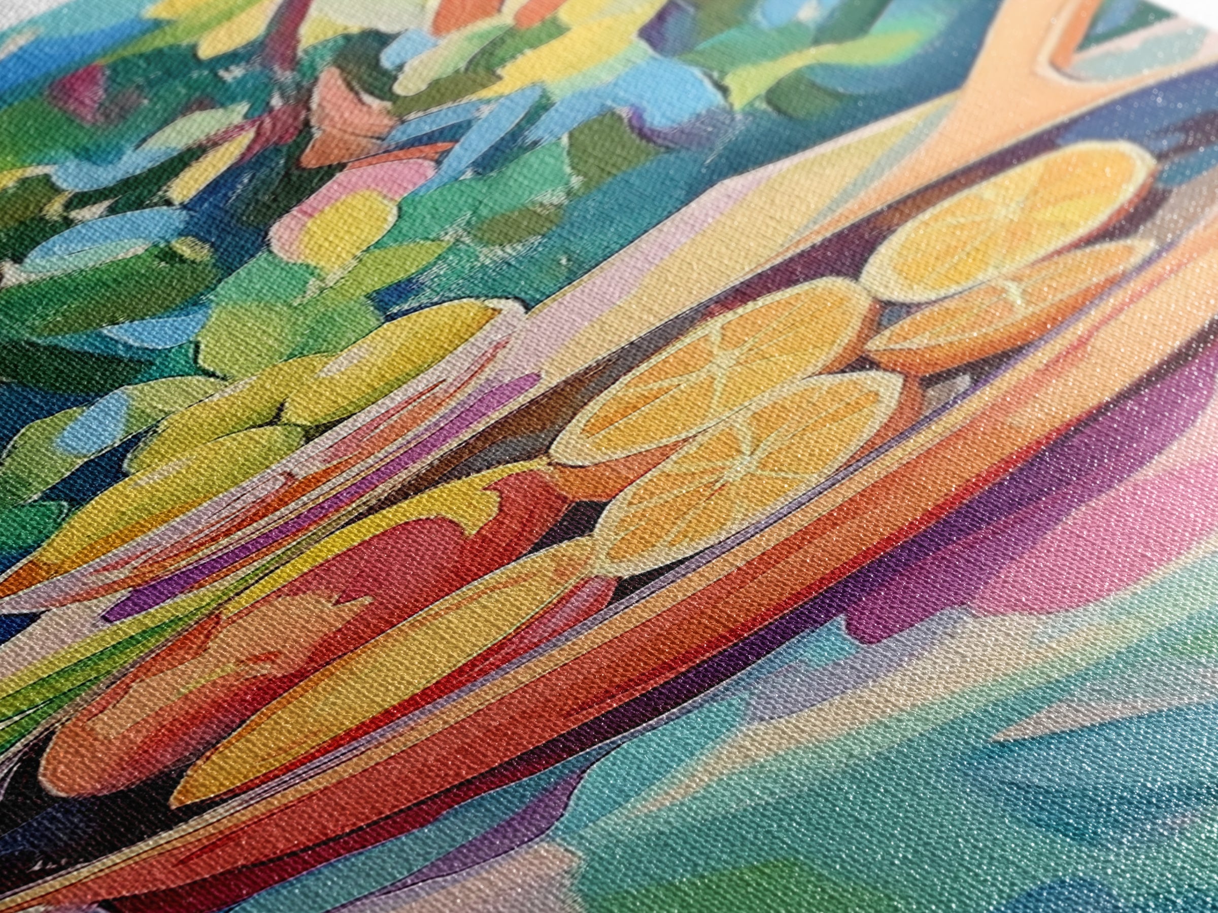 Fresh Citrus Slices In Copper Pan Canvas Print, Kitchen Wall Art, Lemon Decor, Mediterranean Food Art, Bright Dining Room Print