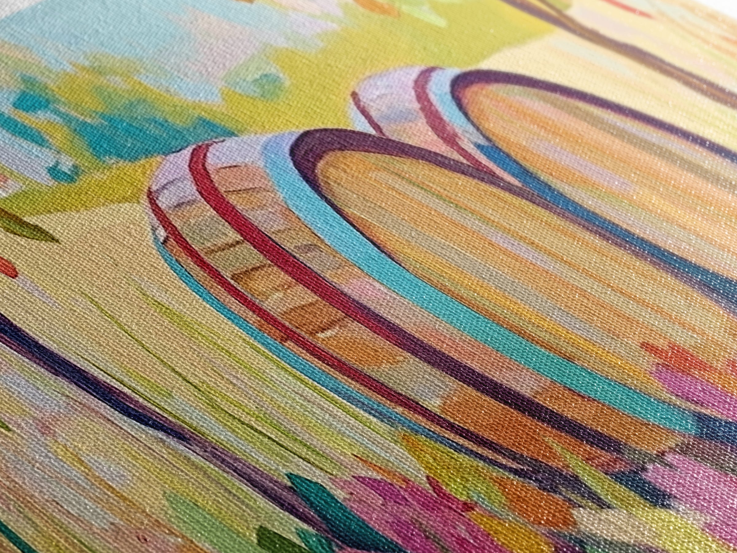 Sunny Vineyard Wine Barrels Framed Canvas Print, Wine Country Art, Rustic Wall Art, Winery Decor, Housewarming Gift Idea