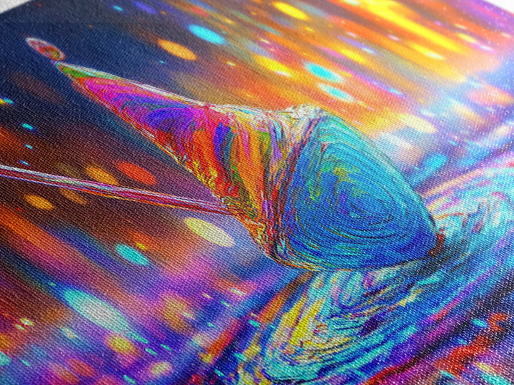 Rainbow Spinning Top Toy Wall Art, Whimsical Kids Room Canvas Print For Playroom Decor, Nursery Decor, And Unique Gift For Kids